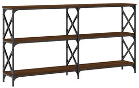 Mesa consola 156x28x80,5 cm derivados madeira carvalho castanho