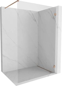 Mexen Lunar parede de duche Walk-in direita 80 x 200 cm, transparente 8 mm, cobre escovado - 830-080-000-65-00-P