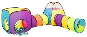 Tenda de brincar infantil com 250 bolas 190x264x90 cm multicor