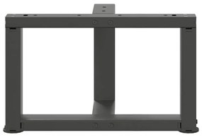 Pés para mesa de centro em forma de T, 2 peças, antracite, 40x25x(30-3