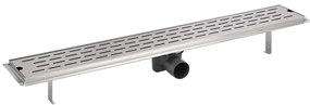 Dreno de chuveiro linear linhas 830x140 mm aço inoxidável