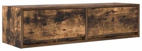 Armário de TV vidaXL Carvalho Fumê 100x31x25,5 cm Madeira de Engenhari