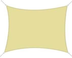 Outsunny Vela de Sombra Quadrado 3x3 m Toldo Vela de Poliéster com Proteção UV Aneis em Forma de D e Cordas para Jardim Pátio Piscina Areia