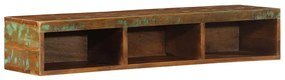 Armário de TV para parede 100x30x19cm madeira recuperada maciça