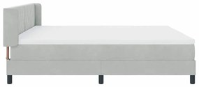 Cama Box Spring com Colchão vidaXL Cinza Claro 200x200 cm Veludo