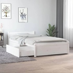 Estrutura cama com gavetas 90x190 cm 3FT Single branco