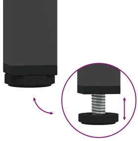 Móveis de TV 2 pcs 68x39x50,5 cm aço preto