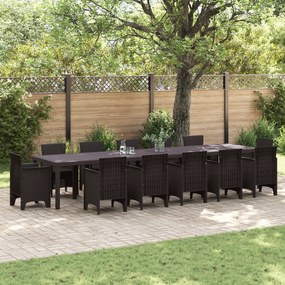 Mesa de Jardim vidaXL Castanha 400x100x73 cm Poly Rattan