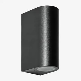 Aplique De Parede Com 2 Pontos De Luz Xilven Preto - Sklum