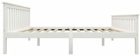 Estrutura de cama em pinho maciço 160x200 cm branco