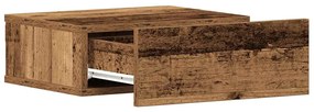 Mesa cabeceira suspensa madeira velha 40x32x15 cm contraplacado