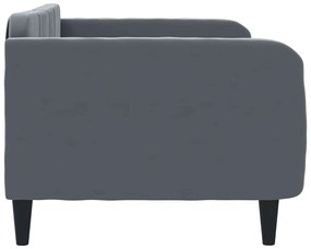 Sofá-cama 90x190 cm veludo cinzento-escuro