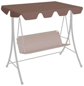 Toldo suplente baloiço jardim 188/168x145/110 cm castanho