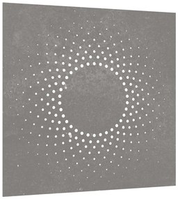 Decoração p/ muro de jardim 555x55 cm aço corten design sol