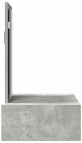 Mesa de Maquiagem Suspensa Cinza Concreto 60x40x70 cm