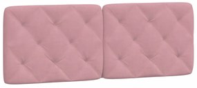 Estrutura de cama c/ luzes LED 120x200 cm veludo rosa