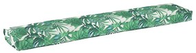 Almofadas de Palete para Banco 2 pcs Padrão de Folhas 200x40x8 cm Teci