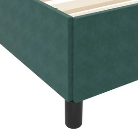 Estrutura da Cama Verde Escuro e Branco 180 x 200 cm Veludo
