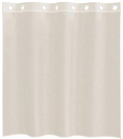 Cortinas de voile com ilhós 2 pcs creme 140x140 cm