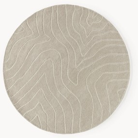 Tapete redondo em lã artesanal Aaron