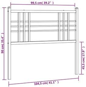 Cabeceira de cama 100 cm metal preto