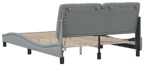Estrutura de cama com LED sem colchão 120x200 cm tecido