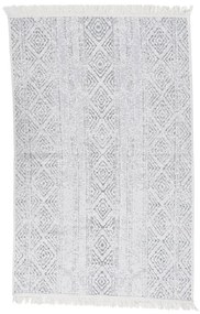 vidaXL Tapete 80x150 cm algodão cinzento-claro