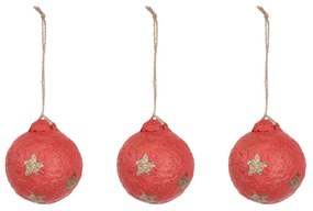 Kave Home - Set Galia de 3 bolas decorativas estrelas