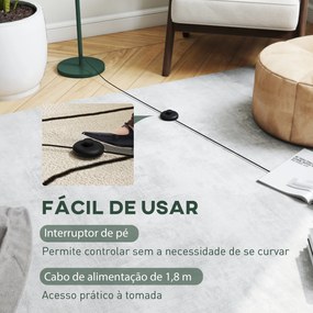 Candeeiro de Pé Moderno com Ecrã em Forma de Taça Refletora de Luz Interruptor de Pé Suporte E27 sem Lâmpada Ø35x155 cm Verde