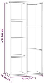 Estante 50x25x106 cm cinzento sonoma
