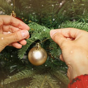 Árvore de Natal Artificial 180 cm com 772 Ramos Densos e Suporte Metálico Dobrável para Interior Verde
