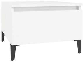 Mesas de apoio 2 pcs 50x46x35 cm derivados de madeira branco