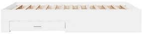 Estrutura cama c/ gavetas 120x190cm derivados de madeira branco