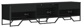 Móvel de TV 180x34x41 cm derivados de madeira preto