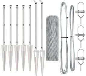 Cerca Hexagonal vidaXL 1x10 m Aço Galvanizado