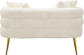 Sofá Glam Soffy Plus de 2 Lugares em Pelo Sintético – 133x68x69 cm – B