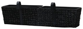 Floreiras de pendurar 2 pcs jacinto de água preto