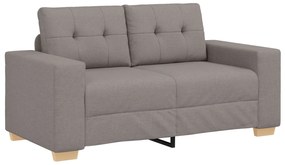 Conjunto de Sofá com Almofadas de Tecido Taupe