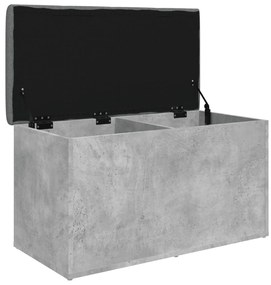 Banco de arrumação 82x42x45 cm derivados madeira cinza cimento