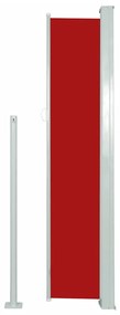 Toldo lateral para pátio/terraço 160 x 300 cm vermelho