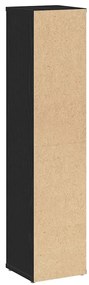 Móvel p/ casa de banho c/ suporte de rolos 20,5x20x90 cm preto