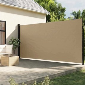 vidaXL Toldo lateral retrátil 220x300 cm bege