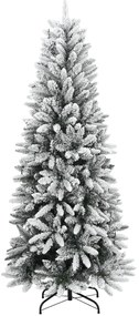 Árvore de Natal artificial com 150 luzes LED e neve 120 cm