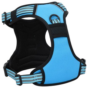 Peitoral para cães com trela e coleira ajustável XL azul