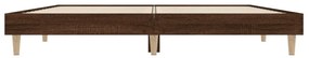 Estrutura de cama 140x190cm derivados madeira carvalho castanho