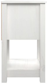 Mesa de cabeceira 40x35x61,5 cm madeira de pinho maciça branco