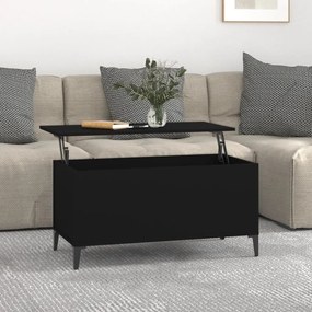 vidaXL Mesa de centro 90x44,5x45 cm derivados de madeira preto