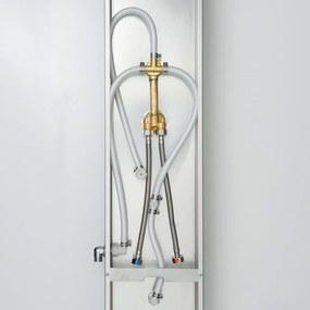 SCHÜTTE Painel de duche misturadora manípulo único TAHITI aço inox.