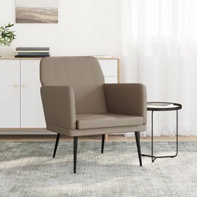 vidaXL Cadeira c/ apoio braços 61x78x80 cm couro artificial cappuccino