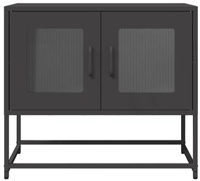 Móvel de TV 68x39x60,5 cm aço laminado a frio preto